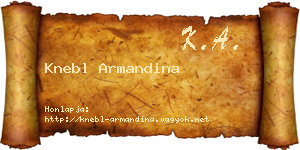 Knebl Armandina névjegykártya